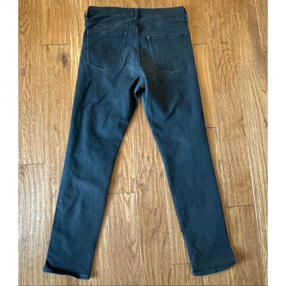 Uniqlo jeans black grey wash high rise skinny jeans 26 - Picture 8 of 10